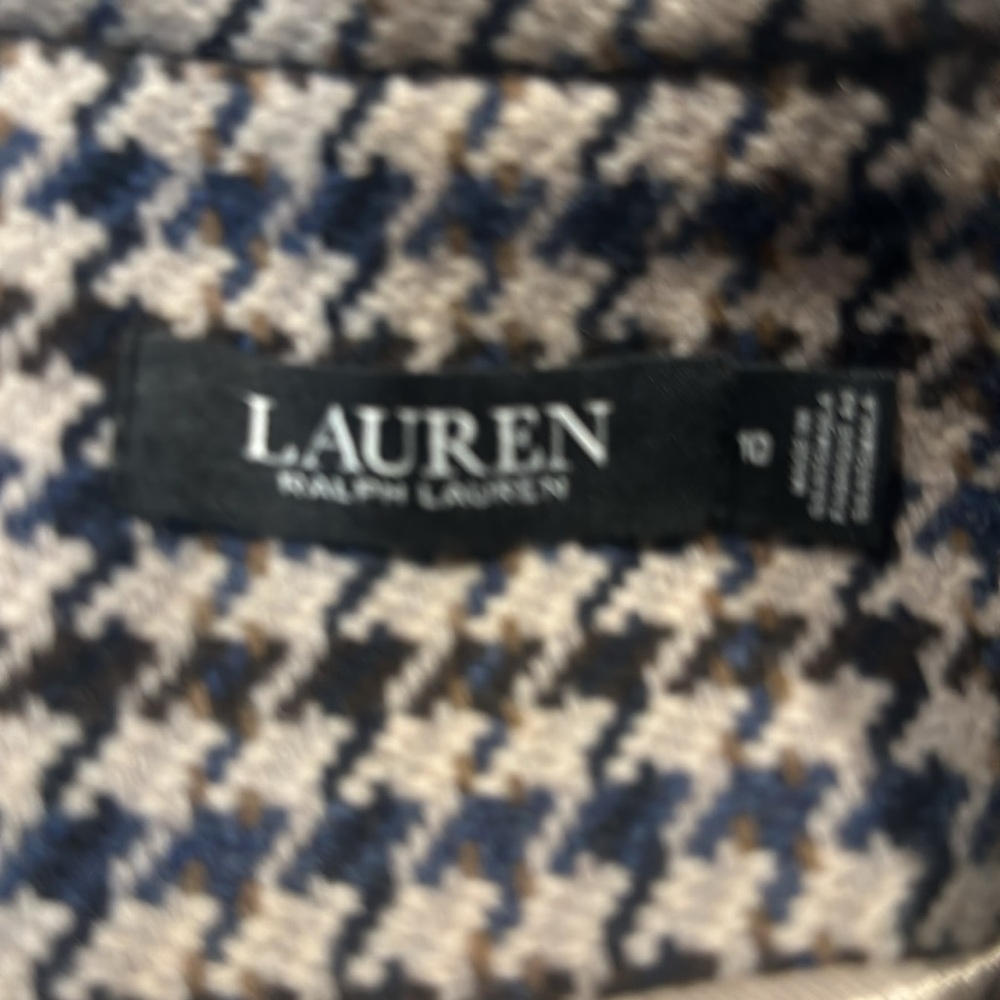 Lauren Ralph Lauren Women's welt pockets reefer Houndstooth Coat - Picture 10 of 11